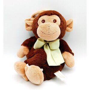Bearington Baby Brown Musical Monkey Plush Baby Crib Pull Toy Lullaby